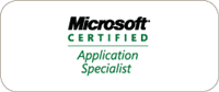 We are a Microsoft Certified Application specialist